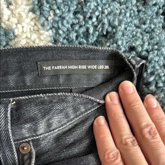 Denim Forum Black Farrah High-Rise Wide Leg - Picture 3 of 6